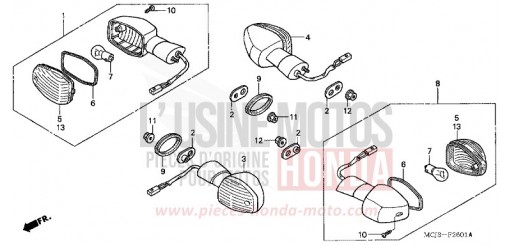 CLIGNOTANT (2) CBR900RR2 de 2002